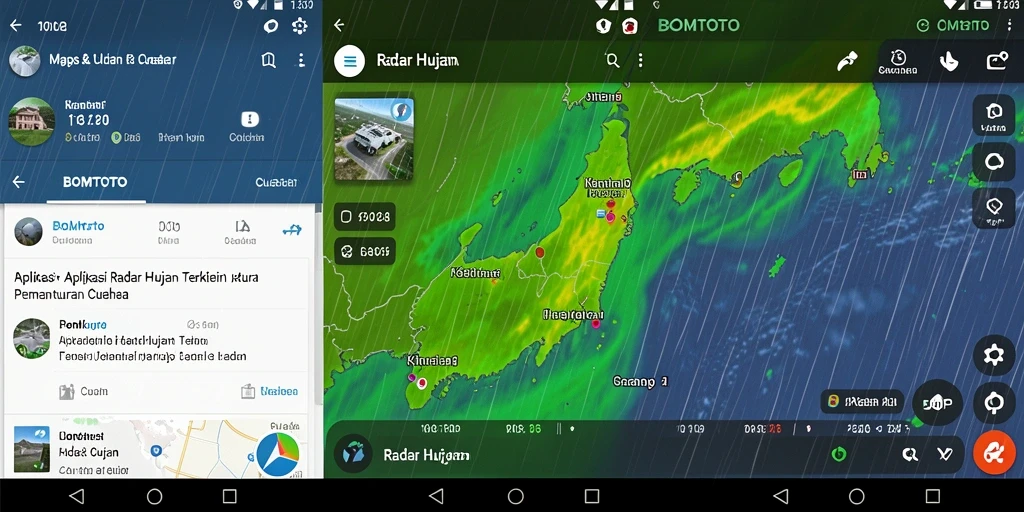 Antarmuka BOMTOTO menampilkan radar hujan secara real-time dan detail.