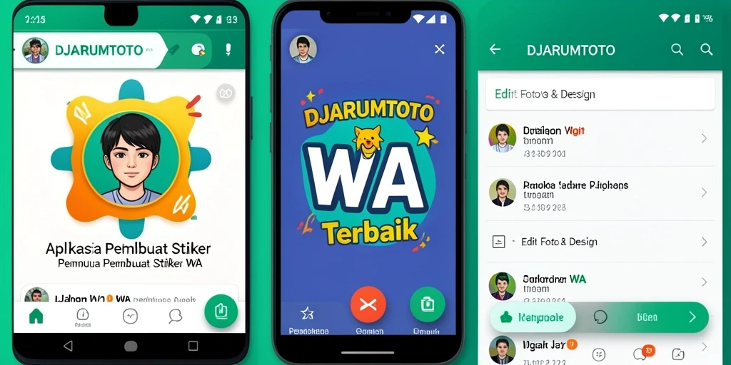 Tampilan antarmuka DJARUMTOTO saat membuat stiker WA yang menarik.