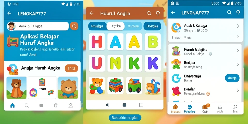 Tampilan antarmuka aplikasi LENGKAP777 yang menarik dan edukatif.