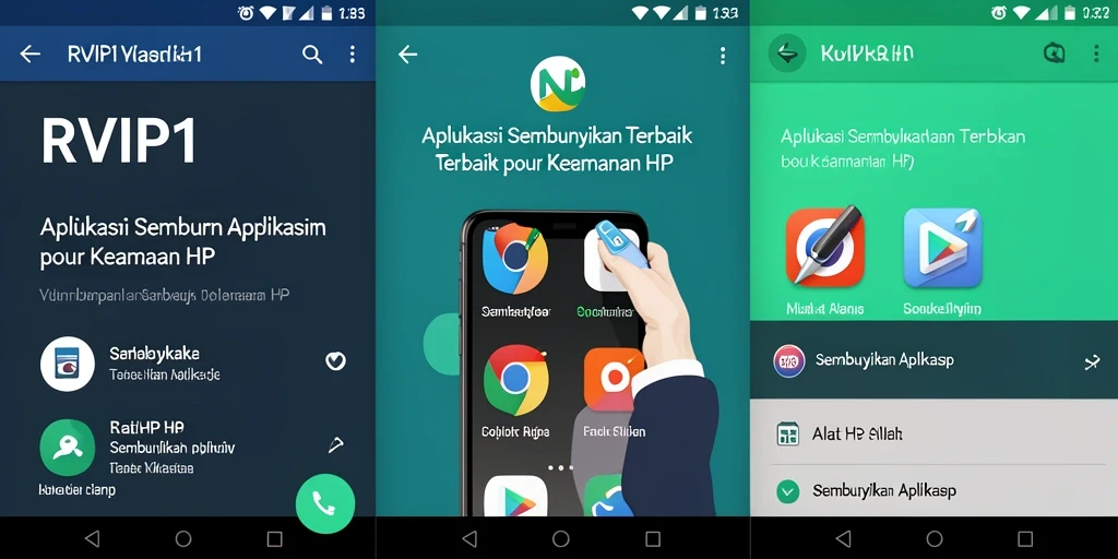 Tampilan antarmuka pengguna RVIP1 untuk menyembunyikan aplikasi dengan mudah.