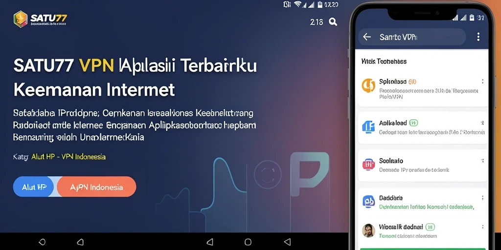 Antarmuka aplikasi SATU77 yang intuitif dan mudah digunakan.
