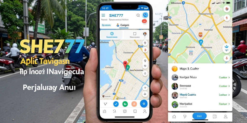 Tampilan antarmuka SHE777 yang intuitif dan menarik dalam Navigasi Motor.