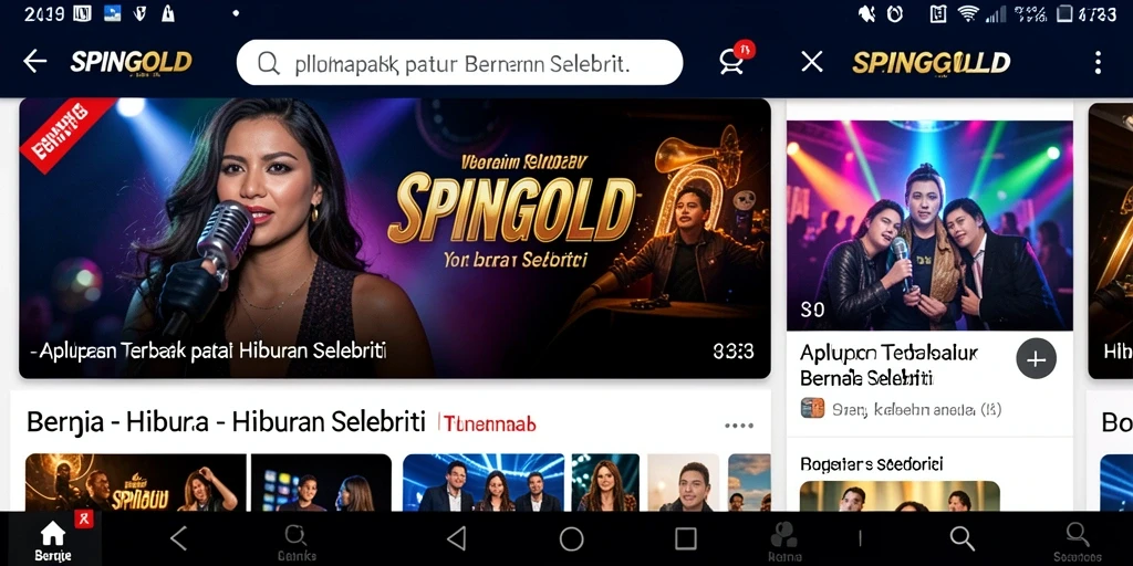Tampilan antarmuka aplikasi SPINGOLD yang menarik dan informatif.