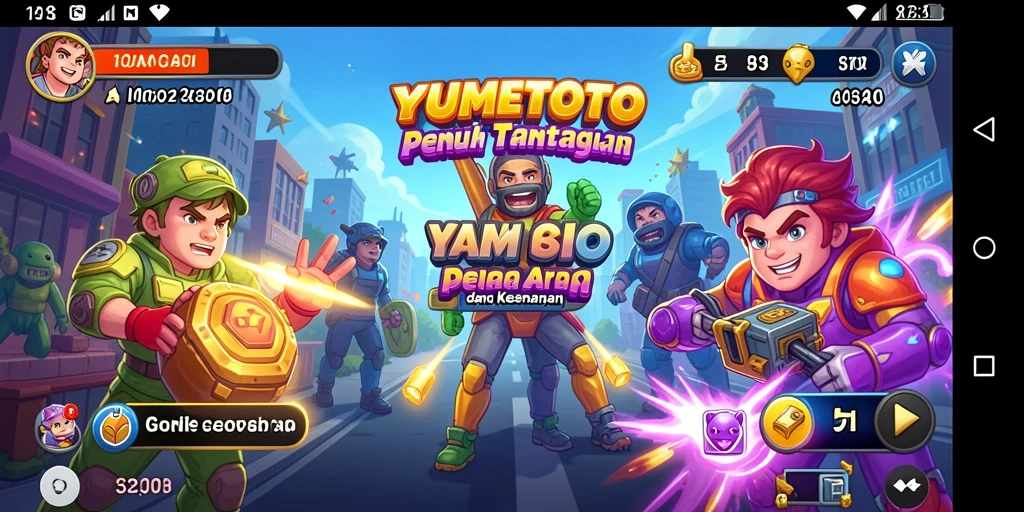 Antarmuka <strong>YUMETOTO</strong> yang menarik dengan gameplay Arcade yang mendebarkan.
